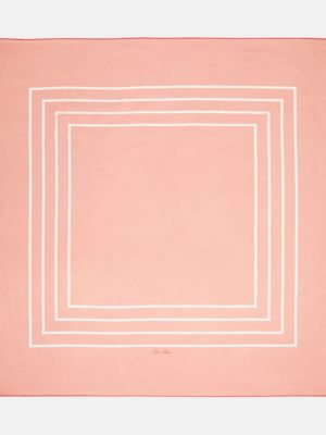 Fular de mătase cu imagine Loro Piana roz