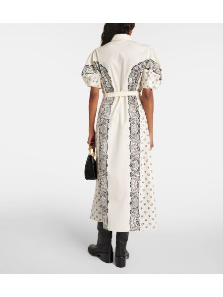 Βαμβακερή μίντι φόρεμα με σχέδιο Chloé