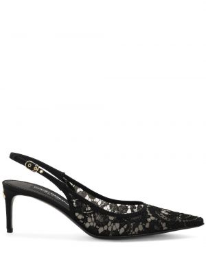 Pantofi cu toc din dantelă Dolce & Gabbana