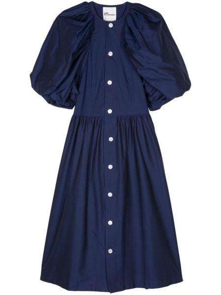 Βαμβακερός φουσκωμένο φόρεμα Noir Kei Ninomiya μπλε