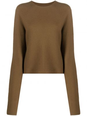 Sweter z wełny merino Christian Wijnants brązowy