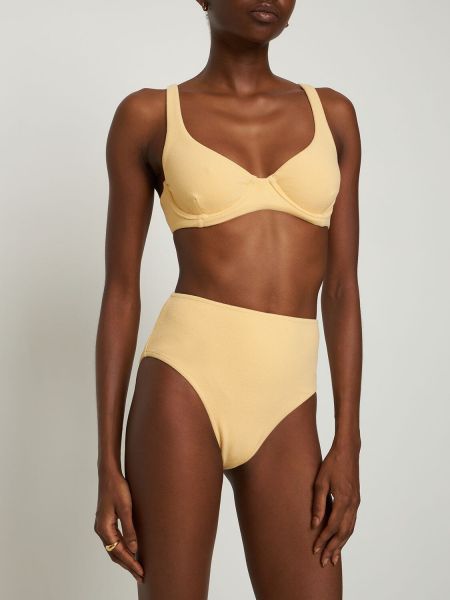 Bikini de cintura alta Zulu & Zephyr amarillo