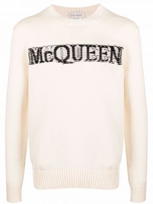 Rund hals sweatshirt med rund hals Alexander Mcqueen hvid