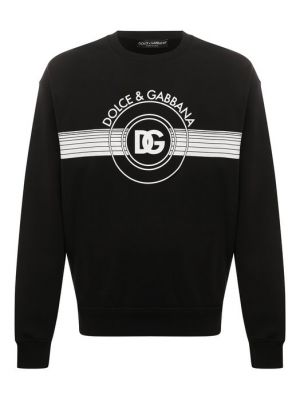 Хлопковый свитшот Dolce & Gabbana черный