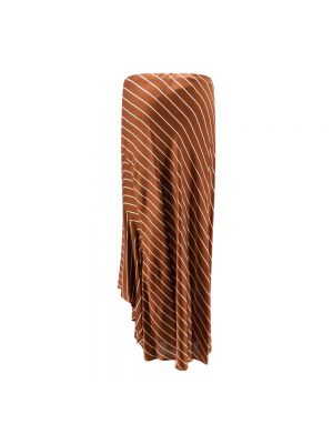 Falda larga Semicouture marrón