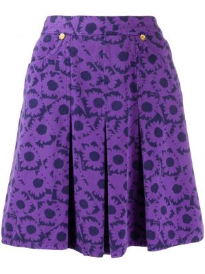 Květinové sukně s knoflíky Moschino Pre-owned - nachový