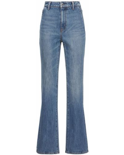 Jeansy skinny z wysoką talią slim fit Alexander Wang niebieskie