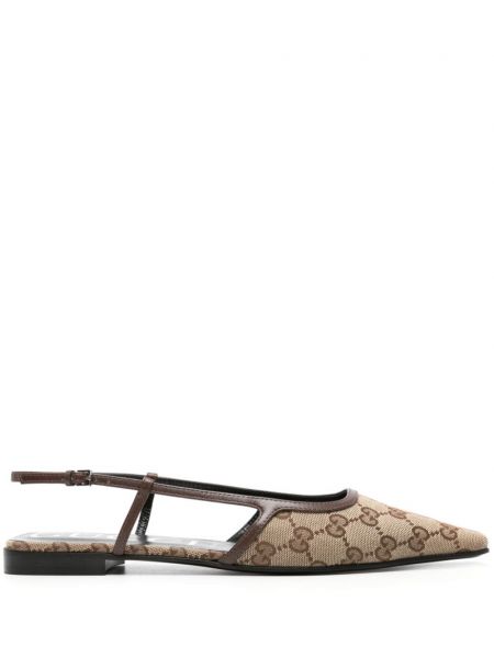 Slingback ballerinaer Gucci brun