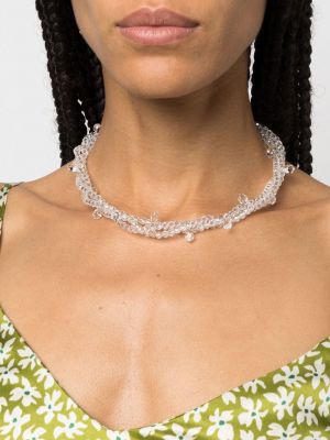 Křišťálový náhrdelník Simone Rocha bílý