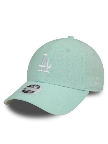 Lininis kepurė su snapeliu New Era žalia