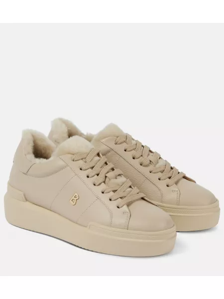 Læder sneakers Bogner beige