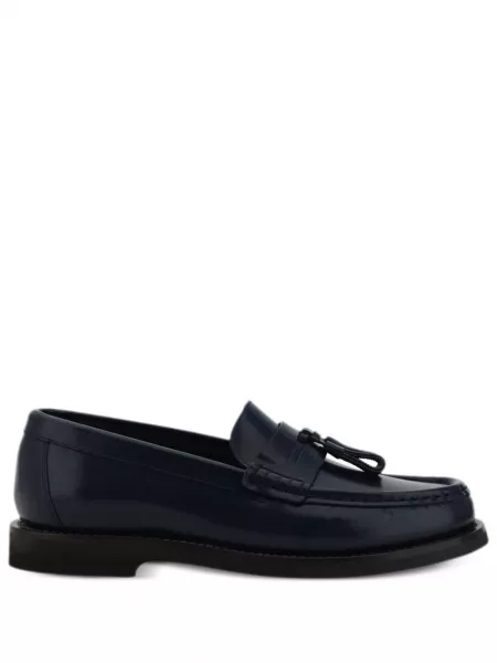 Læder loafers Brunello Cucinelli blå