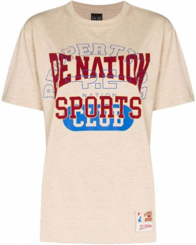 Camiseta de algodón P.e Nation beige