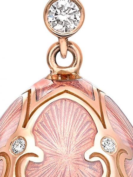 Rozā zelta auskari Fabergé