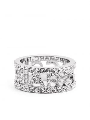 Prsten s kristalima Marc Jacobs srebrena