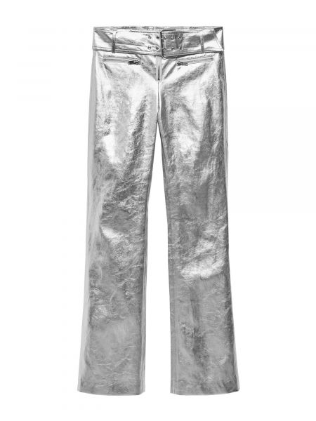 Pantaloni Mango argintiu