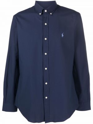 Поло тениска бродирана Polo Ralph Lauren синьо