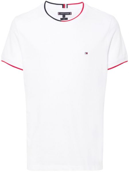 Poloshirt med broderier Tommy Hilfiger hvid