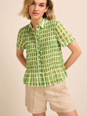 Рубашка с коротким рукавом Next зеленая