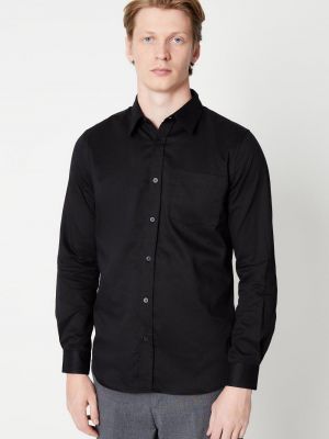 Атласная рубашка с длинным рукавом Burton черная