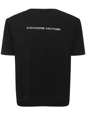 Tricou din jerseu Alexandre Vauthier negru