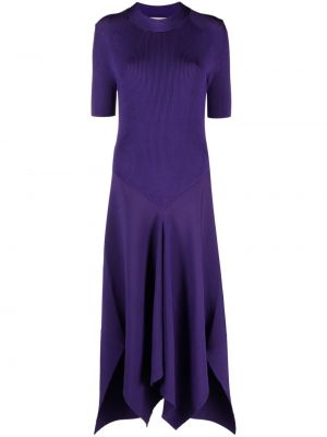 Asimetrična obleka Stella Mccartney vijolična