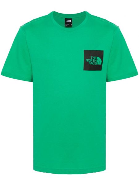 T-shirt aus baumwoll mit print The North Face grün