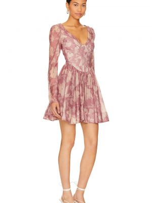 Платье мини Bardot розовое