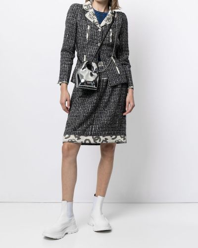 Falda de tweed Chanel Pre-owned negro