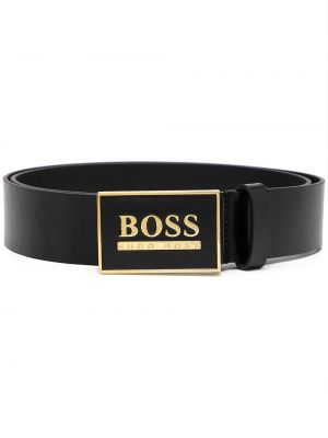 Cinturón con hebilla Boss negro