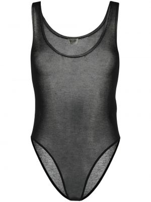 Body fără mâneci transparente Saint Laurent negru
