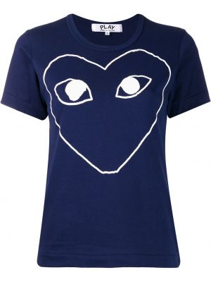 T-shirt mit print Comme Des Garçons Play blau