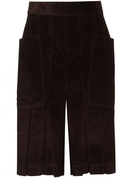 Pantalones culotte de pana Victoria Beckham marrón