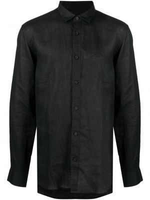 Ленена риза Armani Exchange черно