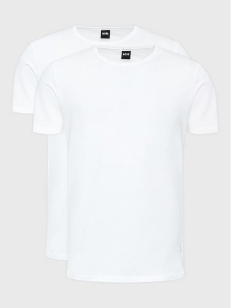 Тениска slim Boss бяло