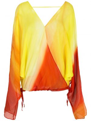 Svilena bluza s prelivanjem barv Amir Slama