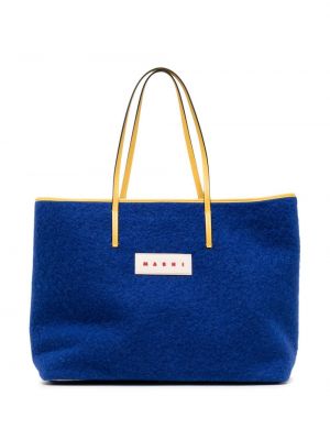 Obojstranná nákupná taška Marni modrá