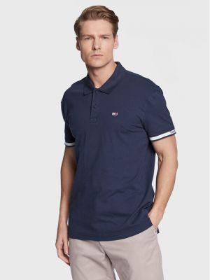 Relaxed fit polo marškinėliai Tommy Jeans mėlyna