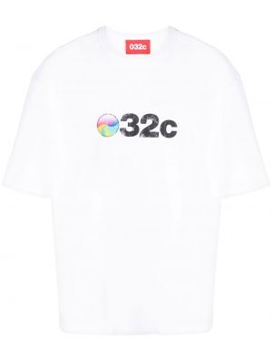 Kokvilnas t-krekls ar apdruku 032c balts