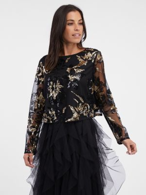 Блуза с пайети Orsay черно