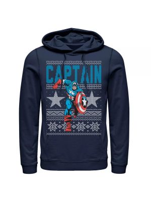 Рождественский свитер с капюшоном со звездочками Marvel