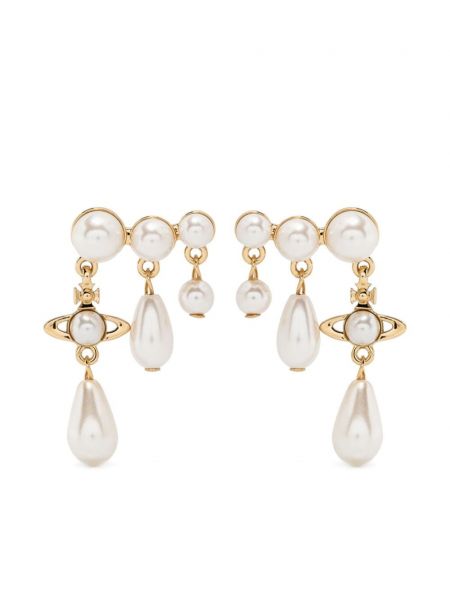 Χρυσά σκουλαρίκια με χάντρες Vivienne Westwood χρυσό