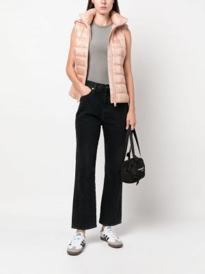 Saténová vesta na zip Calvin Klein růžová