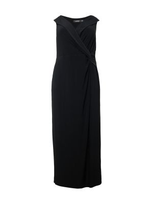 Večernja haljina Lauren Ralph Lauren Plus crna