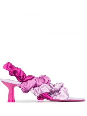 Slingback ruffle sandaler med reim Amy Crookes rosa