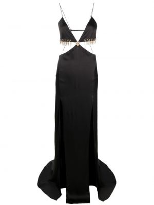 Вечерна рокля с тигров принт Roberto Cavalli черно