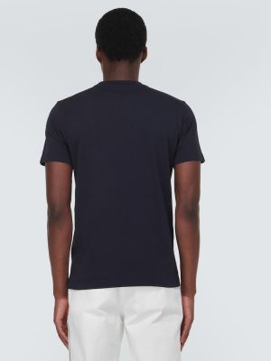 T-shirt di cotone in jersey Moncler blu