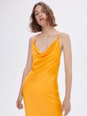 Вечерна рокля Mango оранжево