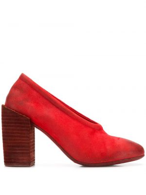 Полуотворени обувки с ток Marsell червено