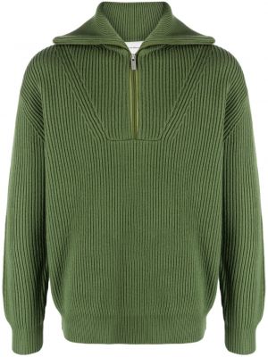 Пуловер от мерино вълна Drôle De Monsieur зелено